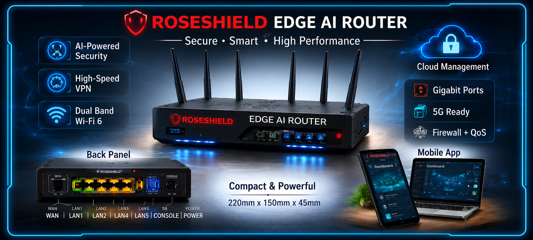 RoseShield Edge AI Router
